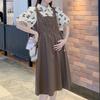 Summer Forest Style Dress Pregnant Women's Dress Women's Loose Fit Dress Cute and Gentle Knee Length Long Skirt