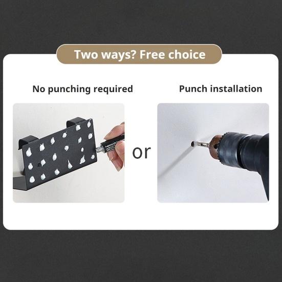 Hair Dryer Stand Wall Mount Storage Holder Strong Load-bearing Waterproof Easy Installation Universal Hair Dryer Rack Bathroom Storage Organizer