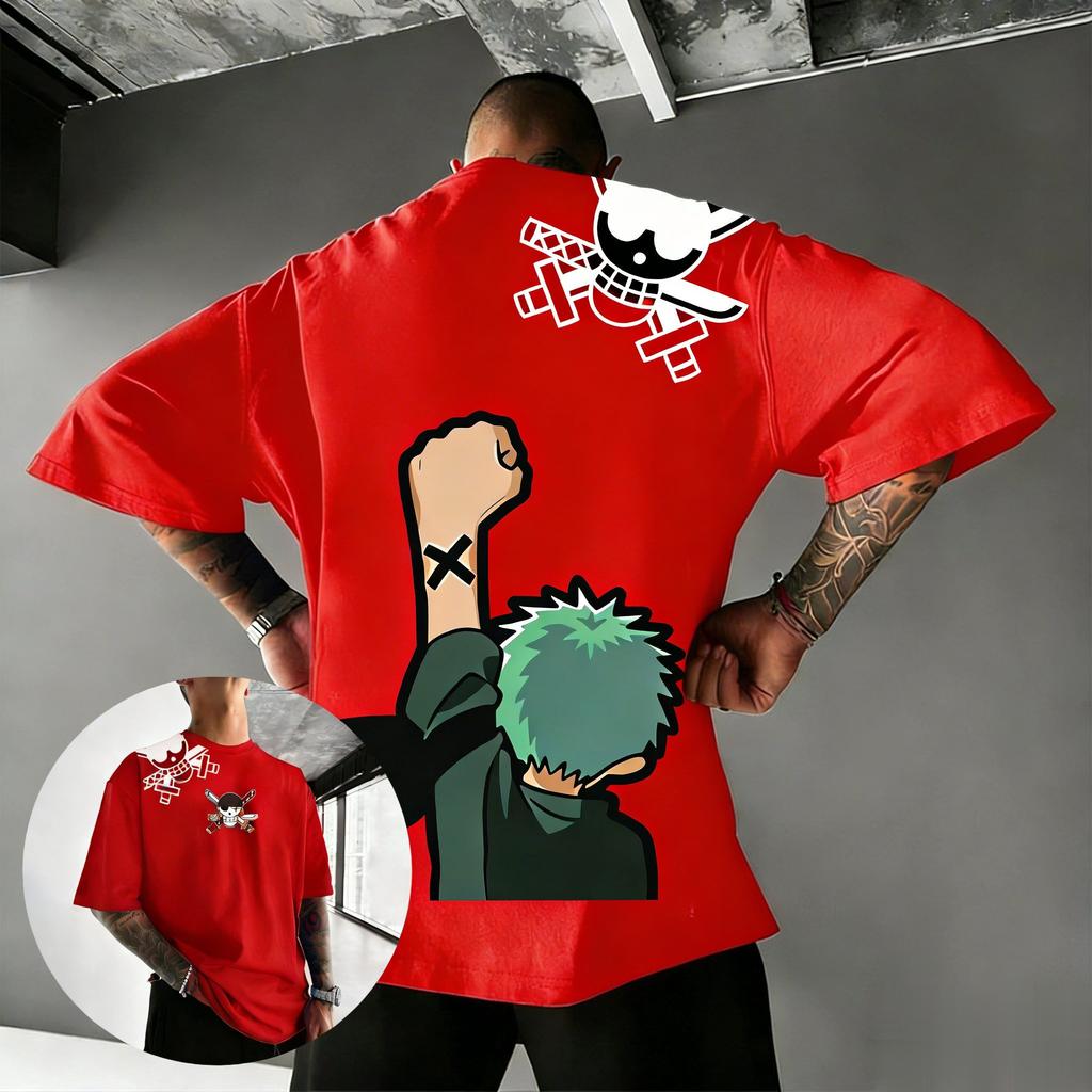 Unisex Tričko s grafikou Zoro Pánské Dámské Streetwear Bavlněné Krátký Rukáv Tričko 2026 Letní Oversized Ležérní Vrcholy Y2k