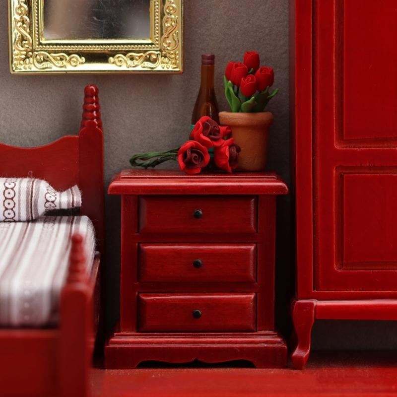 Elegant Dollhouses Miniature Side Cabinet Model Furniture Perfect For Enhancing Dollhouses Project Scene Decoration