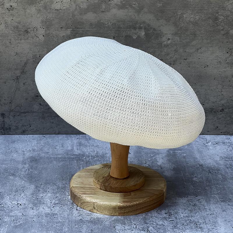 Classic Hat Literary Retro Imitation Linen Breathable Beret Women'S Spring And Summer Thin French Knitted Bud Pumpkin Hat