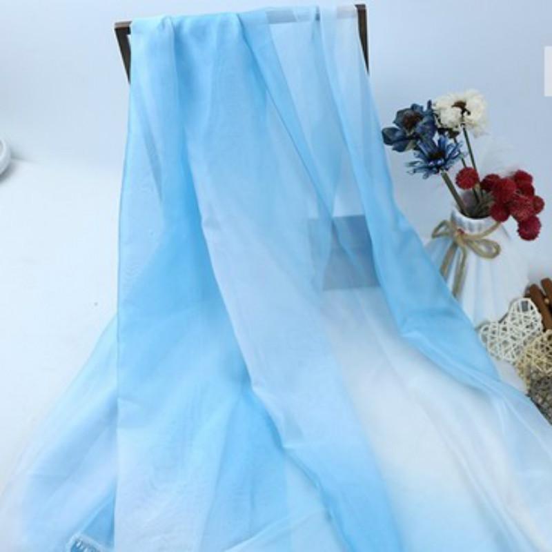Tessuto chiffon sfumato ombre 1M, tessuto in organza tulle sottile 30D per costume cosplay fai da te, abito Hanfu in stile antico