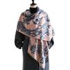 Autumn And Winter Flowers Linger With Butterflies, Simple Women'S Imitation Cashmere Warm Scarf, Versatile Long Shawl Cape