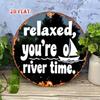 Vintage Sailboat Metal Wall Art Coastal River Quote Aluminum Decor For Home Cafe Garage