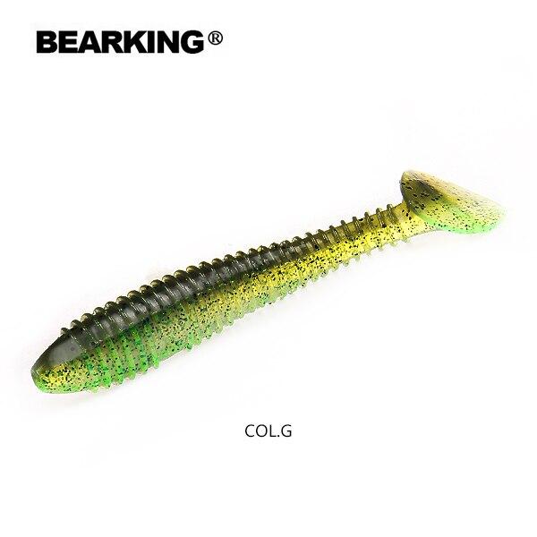 

Хорошая рыболовная приманка Bearking, мягкая приманка, профессиональная приманка 4 дюйма, 6 шт., 10 см/10 г, качественные искусственные воблеры для карпа G