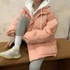 Women's 2-in-1 Padded Puffer Jacket,  Winter Oversize Hooded Short Thick Cotton Coat