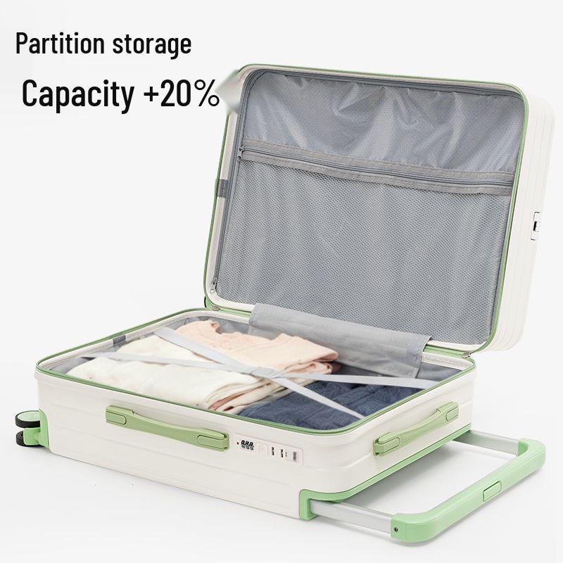 Women's Large Capacity Multifunctional Carry-on Suitcase with Wide Pull Rods and Universal Wheels for Students.