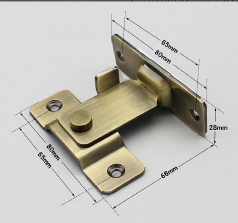 1pc Sliding Door Lock 90° Stainless Steel Barn Gate Latch No Punching Right Angle Window Buckle Red Copper/Antique Bronze/Black