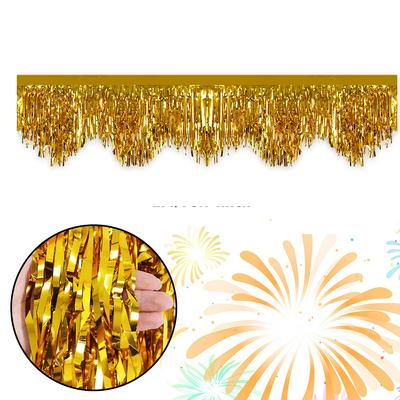 3PCS Créatif 50x200cm Rideau Pluie Soie Vague Décoratif Exquis Paillettes Rideau Pluie PET Rideaux d'Arrière-plan de Fête Décoration de Maison