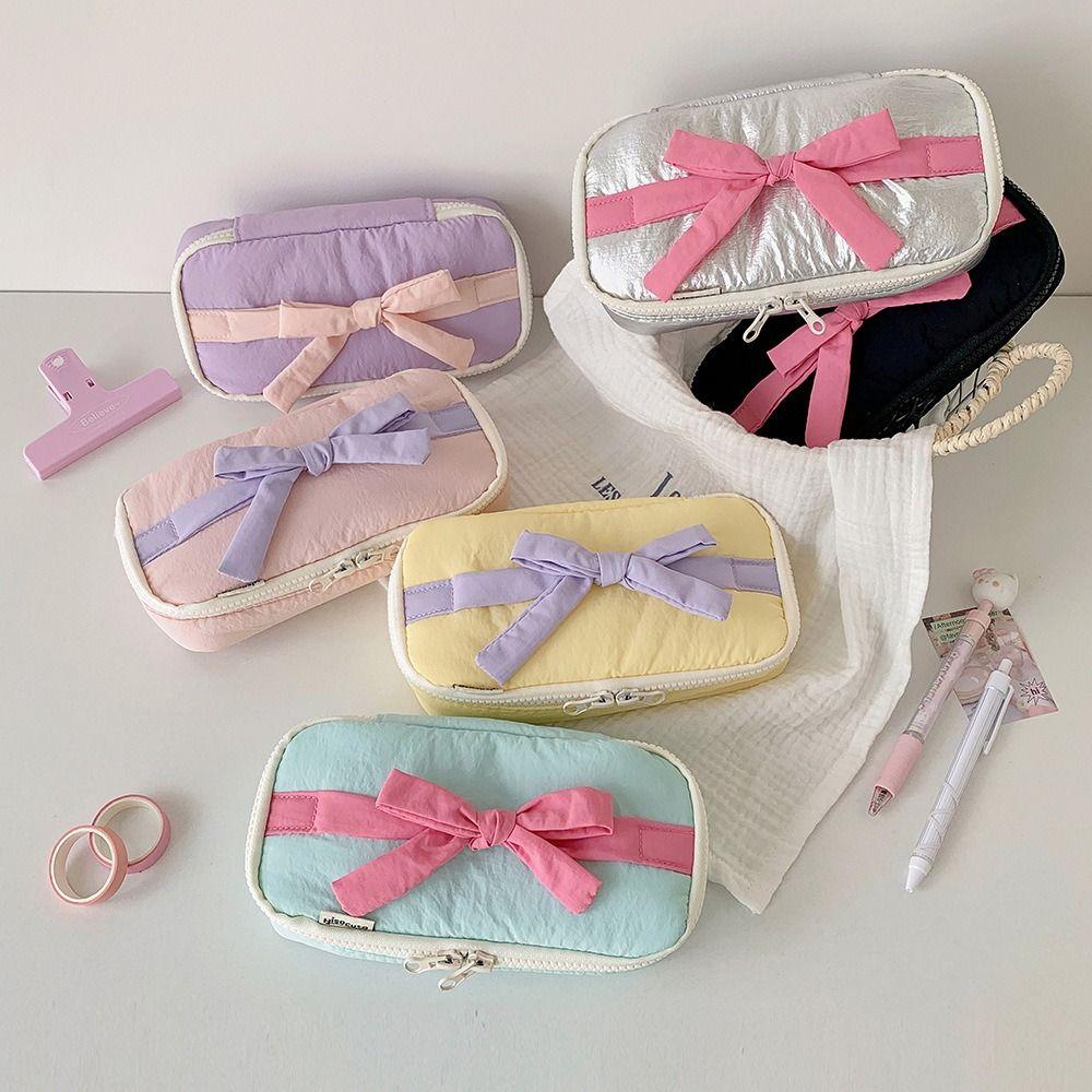 Candy Colored Stationery Storage Bag Large Capacity Storage Bag Pencil Case School Office