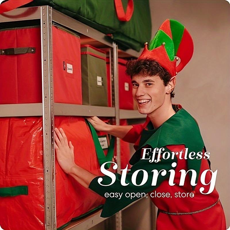 1pc Large-capacity Christmas Tree Storage Bag Suitable for 7/9ft Christmas Trees, Waterproof and Dustproof Woven Luggage Moving Bags