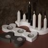 Love Heart Candle Holder Mold Handmade Concrete Gypsum Molds Silicone Candlesticks Resin Molds Decorations DIY Craft