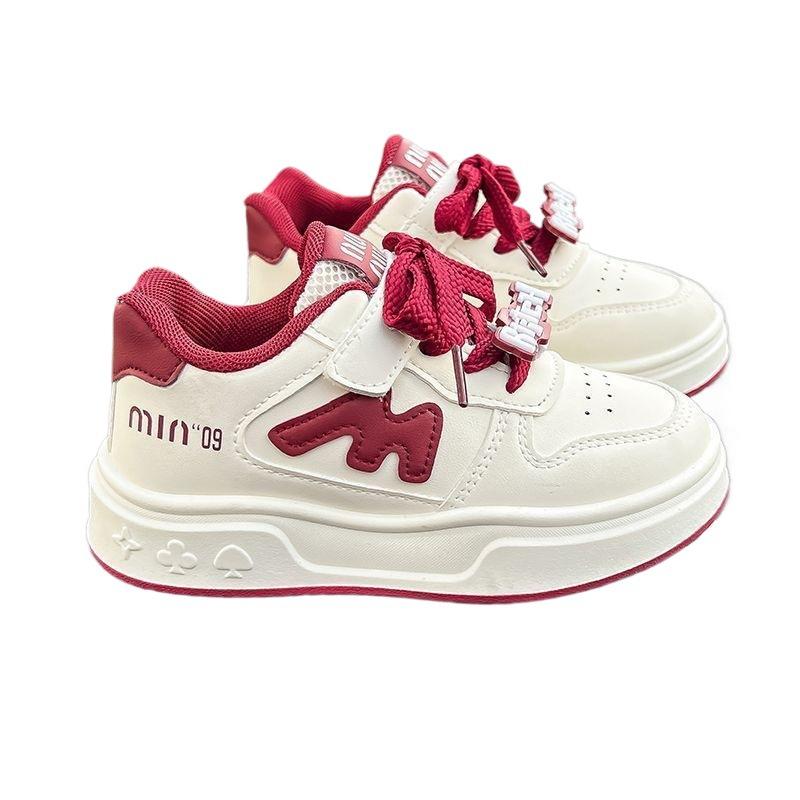 Children's Board Shoes Spring and Autumn Girls' Sports Shoes 2025 New Children's Soft-soled Casual Shoes Breathable Student White Shoes Tide