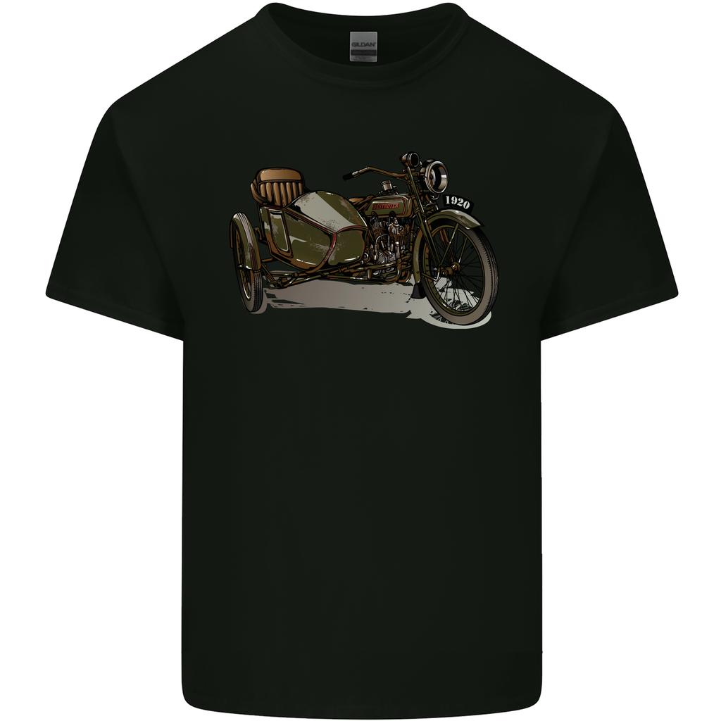 Motorcycle And Sidecar Biker Motorbike Unisexs Light Cotton Tshirt