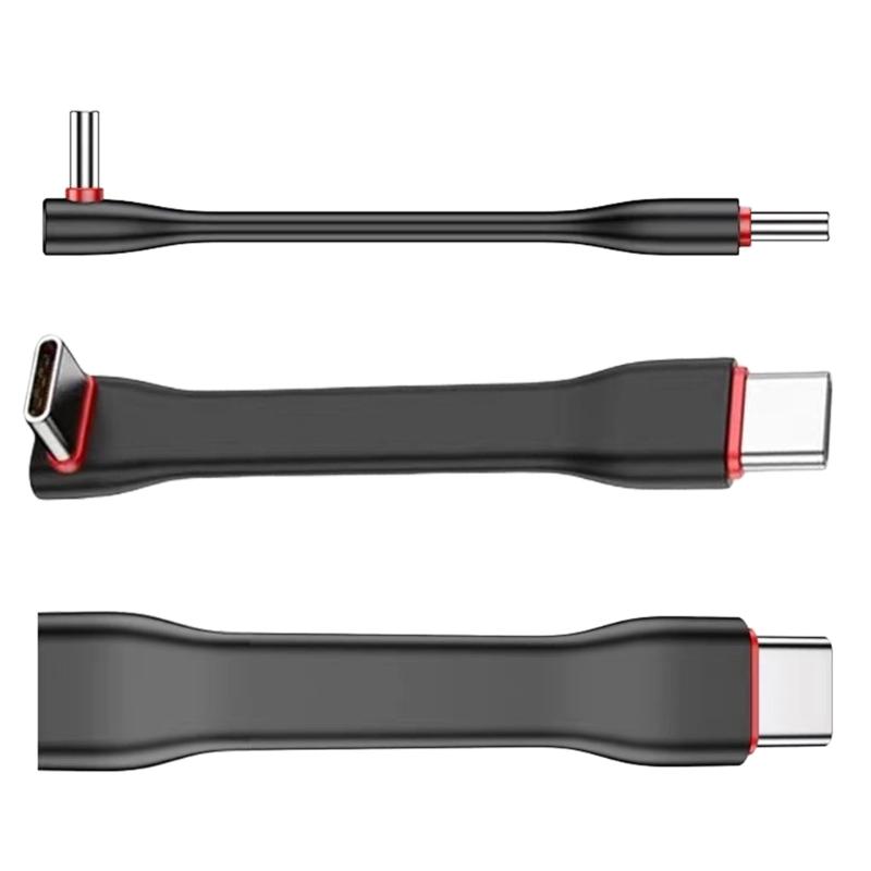 Multiple Use Short USB C To C Cable 60W Power Delivery Small Double USB C Bendable Cable Magnetic Attachments for Use