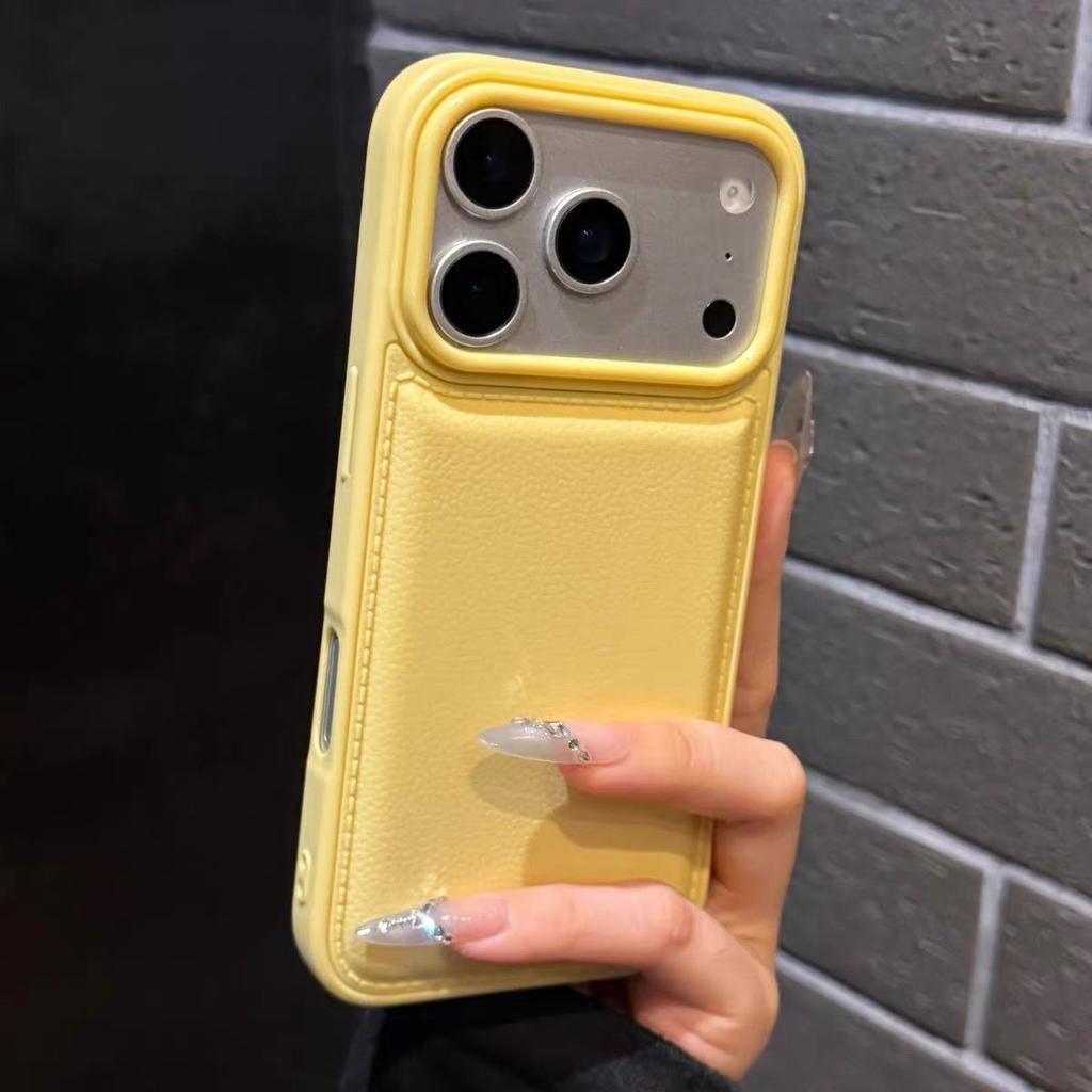 Luxury Matte Soft Leather Phone Case For iPhone 17Air 15 14 Plus 13 12 11 16 Pro Max Lens Protection Shockproof Silicone Cover