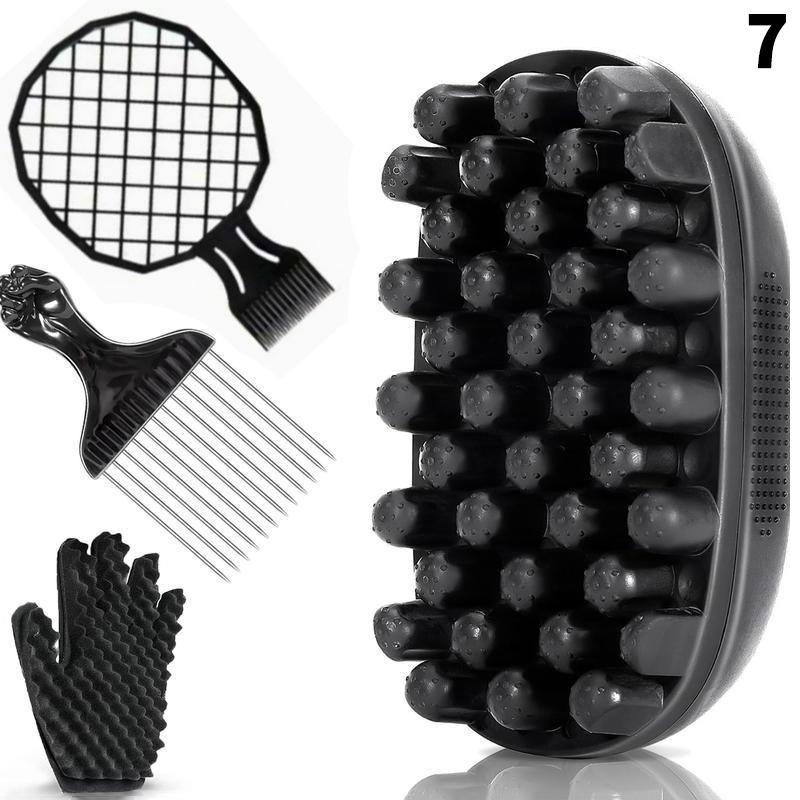 Professional Portable Silicone Hair Brush Washable Durable Rubber Curly Brush Hair Beauty Dirty Braided Curly Hair Men Cleaning