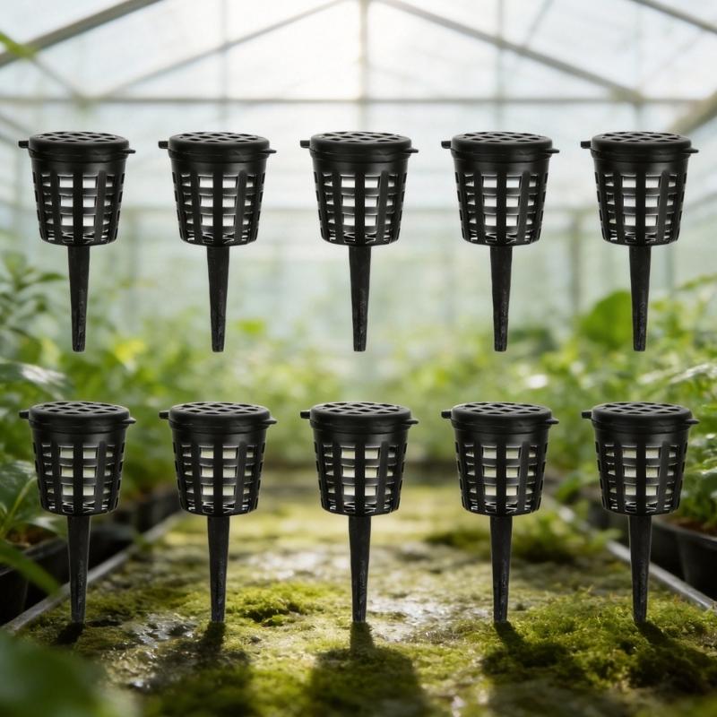 PP Mesh Plant Basket With Lid Flower Growing Basket Ideal For Water Culture Seedling And Root Control In Homes Garden