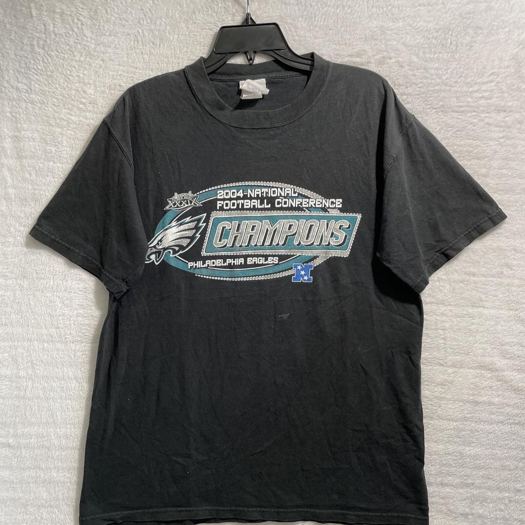 Vtg NFL 2004 National Champions CSA Mens Large Black Short Sleeve Pullover