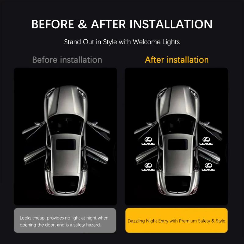 UDS2  Led Car Door Welcome Light Laser Projector For Lexus RX300 LX570 ES300 RX ES GX LS LX IS GS RC UX IS250 Car Styling Accessories
