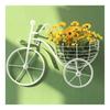 Metall Fahrrad Blumenkorb Wandkunst Wandhalterung Hängender Blumenständer Einzigartige Kunstornamente Klassischer Retro-Stil für Heimdekoration