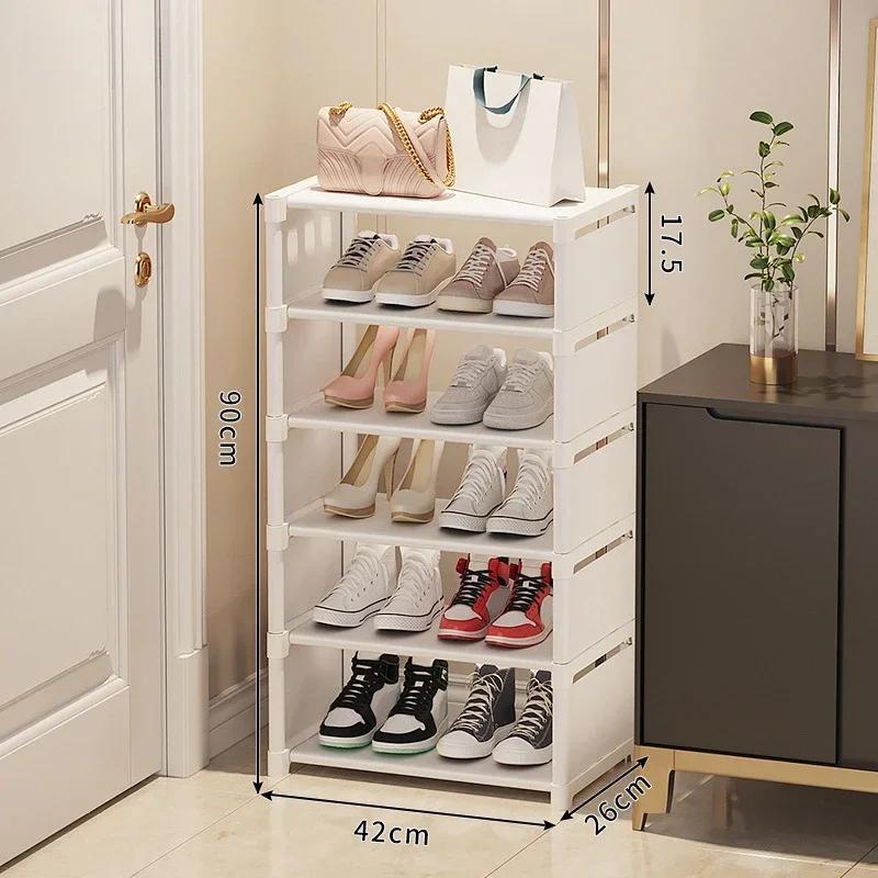 Multiple Layers Shoe Rack Saving Cabinet Stackable Adjustable Shoe Organizer Shelf Organizer For Wall Corner Space Saving Rack