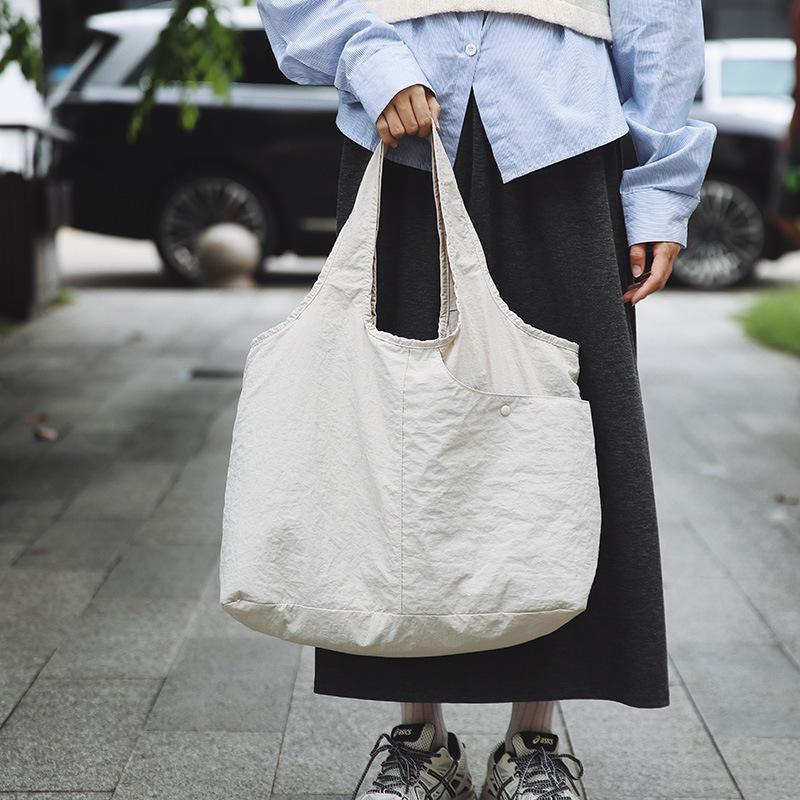 Japanese-Inspired Large Capacity Tote - Lightweight, Versatile Handheld or Shoulder Cloth Bag for Women