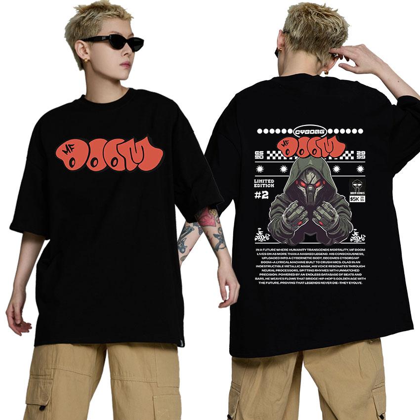 

Лимитированная футболка MF DOOM Madvillainy Metal 2025 Новый Альбом Мужская Хип-хоп панк футболка 100% хлопок Унисекс Подарок для фанатов Футболки Уличная одежда 4XL