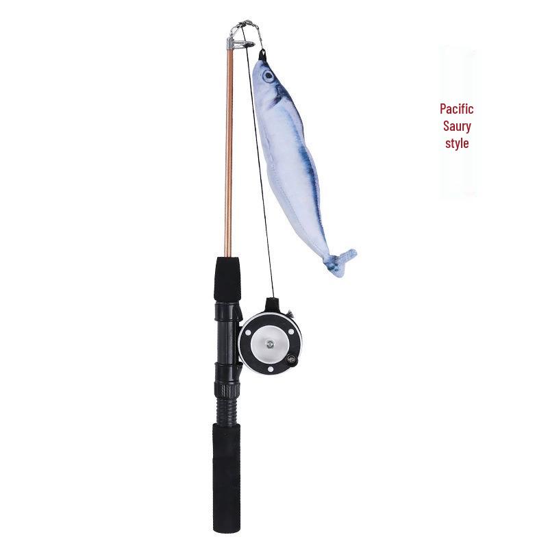 Linen Mouse Cat Teaser Wand with Bell - Boredom Relief Toy for Cats