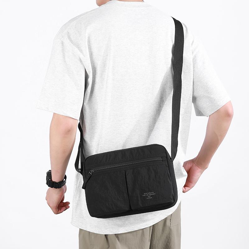 Solid Color Shoulder Bag Multi-compartment Crossbody Bag