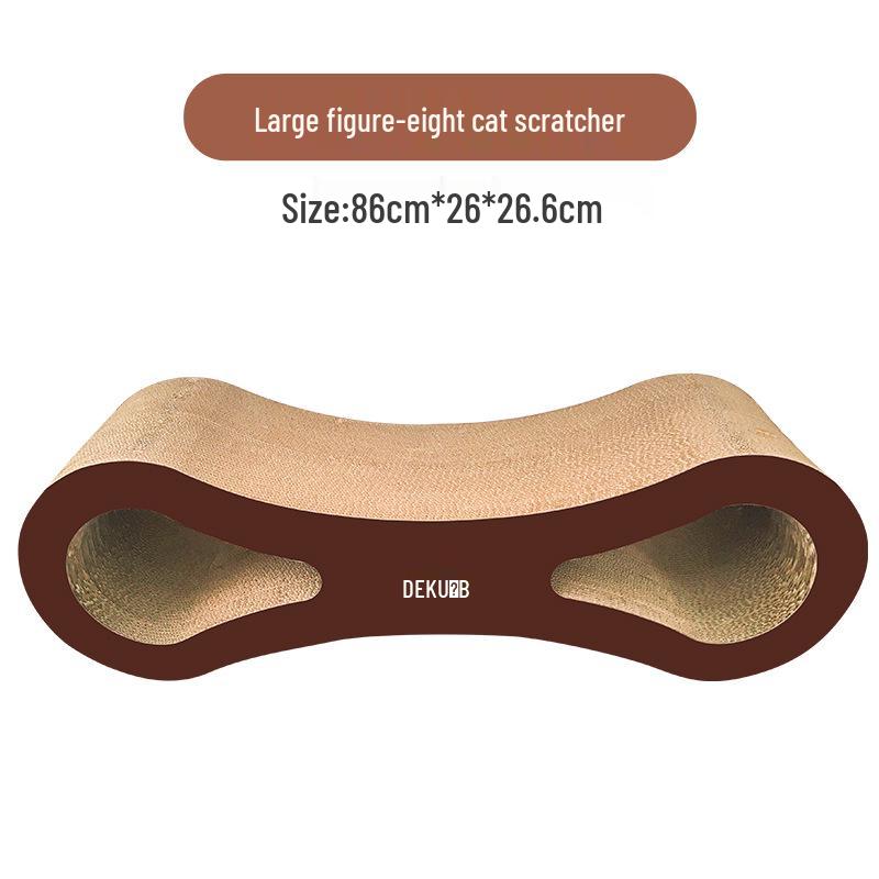 Deko Multi-Size Figure 8 Cat Scratcher Toy - Corrugated Cardboard for Kittens