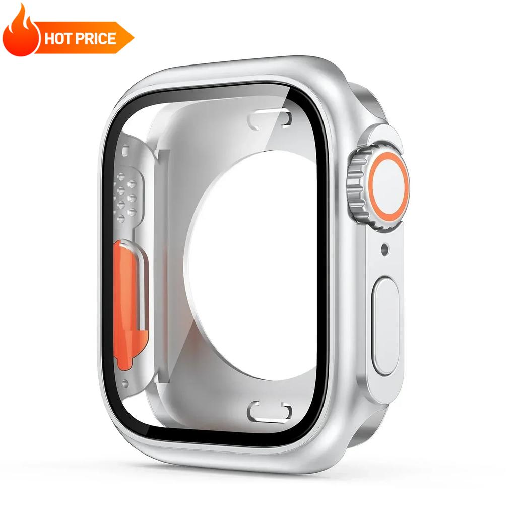 New Screen Protector for Apple Watch 46mm 45mm 44mm 40 41 42mm Hard PC Front Rear Bumper Case iwatch 11 10 9 8 7 SE 6 5