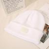 New Autumn/Winter 1980 Label PVC Knit 6-Panel Common Front Logo Seamless Fusing Adult Women's Beanie Hat Warm Casual Outdoor