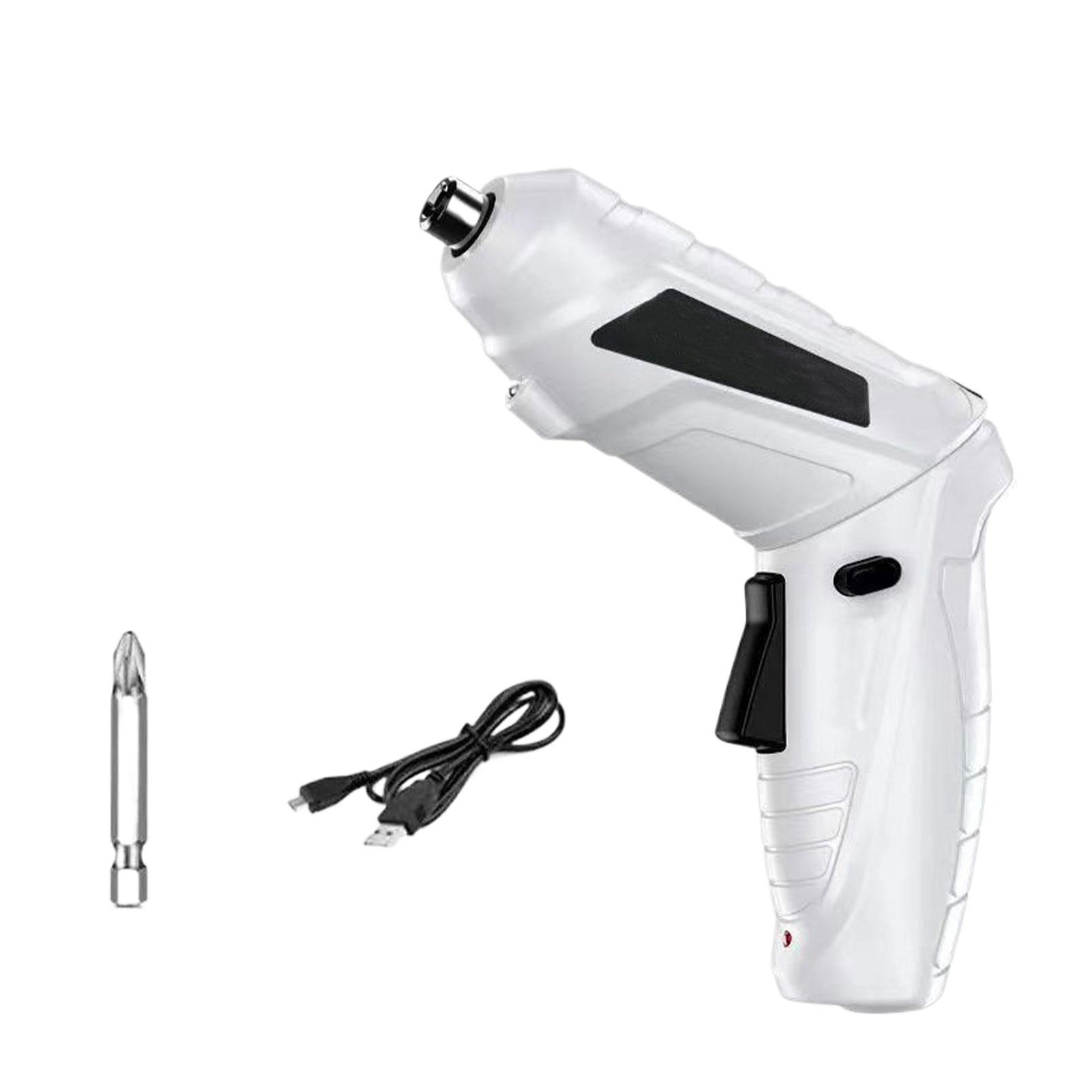 

Стабильный и прочный электроинструмент с вращением на 180° и светодиодной подсветкой, мощная дрель-шуруповерт из АБС-пластика белый