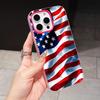 USA America Flag Jelly Double Layer Rose Red Mobile Phone Case for iPhone 17 16 15 14 13 12 11 Air Pro Max Plus Protective