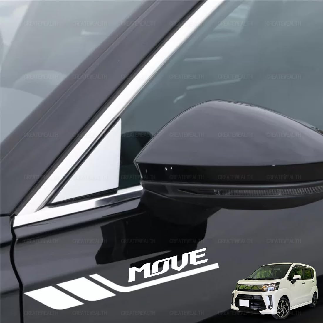 MOVE Car Sticker Decal Side Dress Up Fender Sticker for MOVE