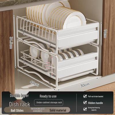 Youshu Kitchen Cabinet Dish Storage Rack