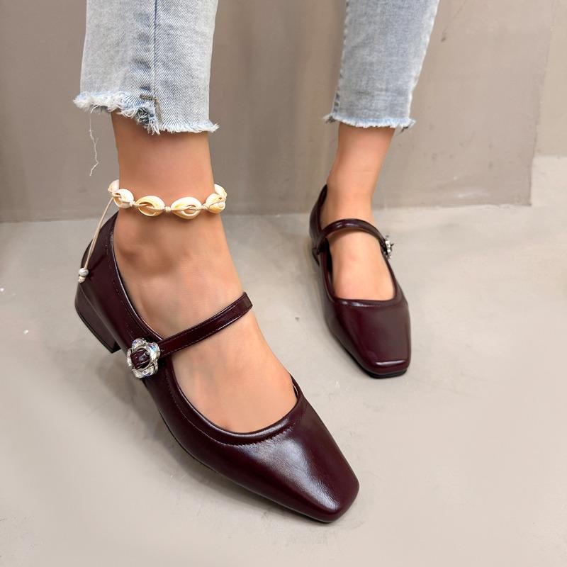 Fashion Women's High Heels French Retro Mary Jane Shoes Women's Spring Summer New Simple Small  Shoes Flat Bottomed Women's Shoes