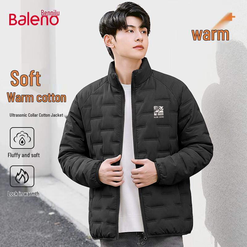Baleno Men's Winter Waterproof Padded Jacket with Stand Collar