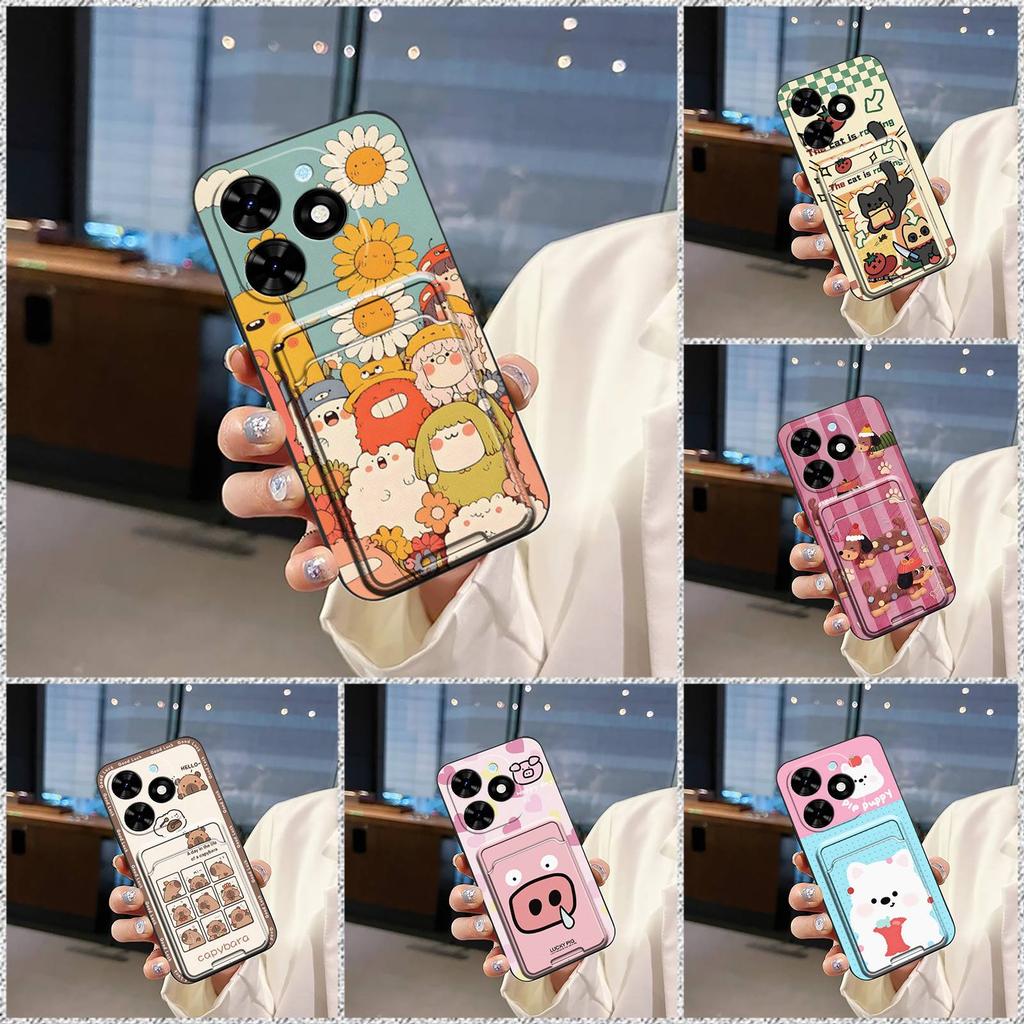 Card Sleeve Full Wrap Phone Case For Tecno Spark Go 2024/Spark20C/BG6/POP8 Graffiti Waterproof Silicone Anti-knock TPU