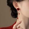 Silver Needle Pearl Tassel Flower Earrings - Elegant & Versatile High-End Studs for Women
