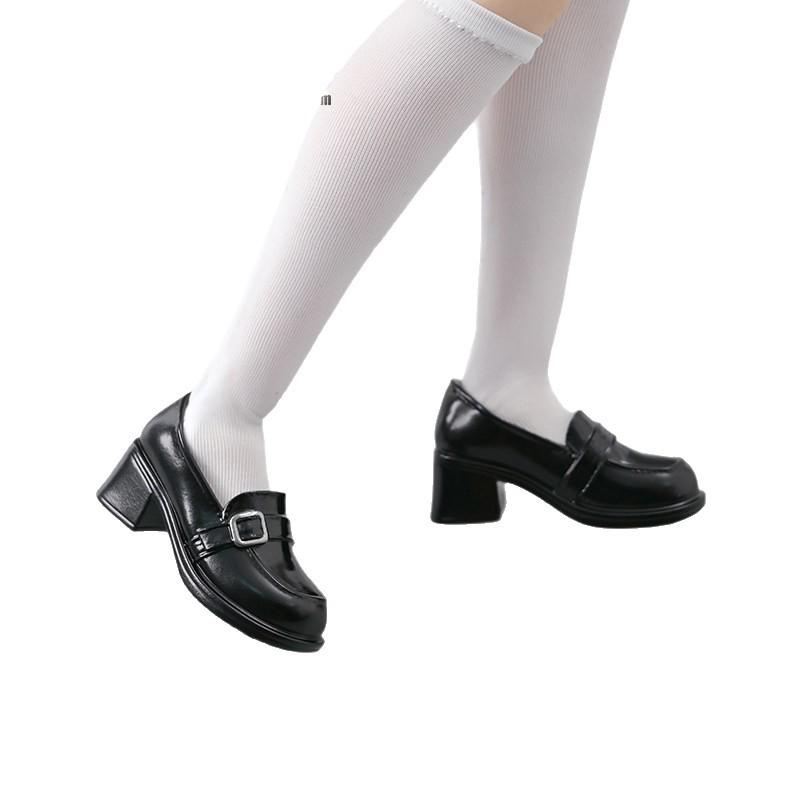 ZYTOYS ZY1041 1/6 Scale French Round Toe Leather Loafers for Student Girl Dolls