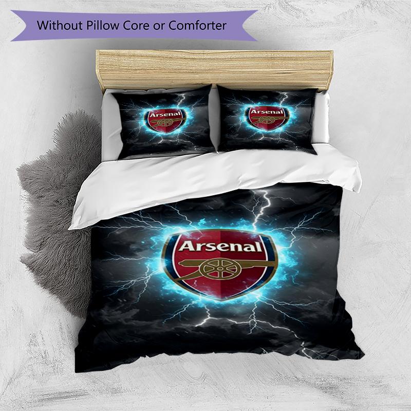 3pcs Duvet Cover Set (1*Duvet Cover + 2*Pillowcase, Without Core),football team.C Print Bedding Set, Bedroom Decor, All‑Season, Birthday Gift