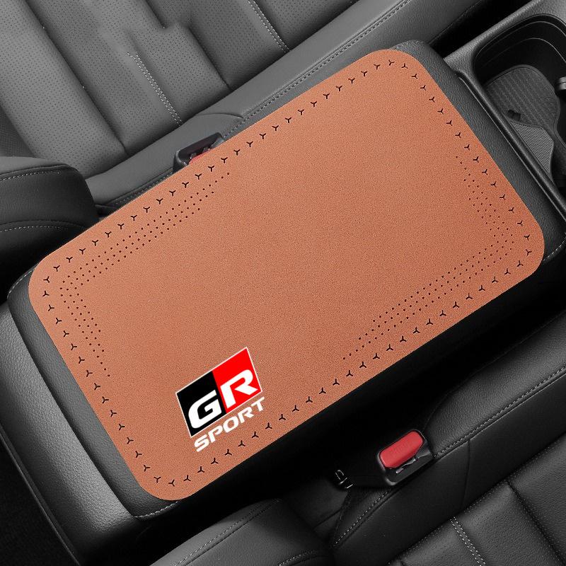 

For Toyota GR Sport Gazoo Racing Yaris 86 Corolla RAV4 RZ RC Hilux Car Center Console Box Pad Protector Non-slip Armrest Cover