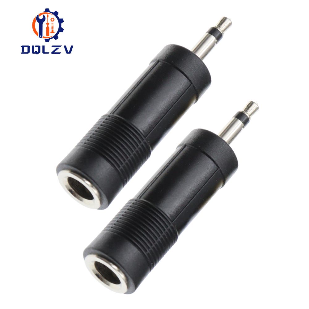 6.35mm Female Plug to 3.5mm Male 2Pole 3 Pole Connector Headphone Amplifier Audio Adapter Microphone AUX 6.3 3.5 mm Converter