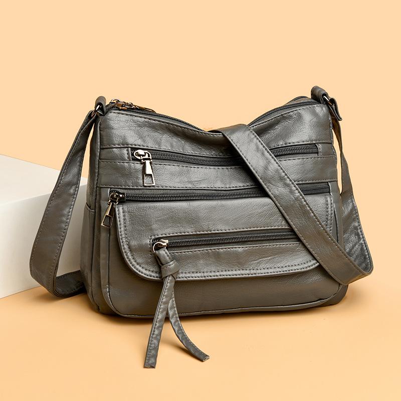 Women's Shoulder Bag Middle-aged Mom Bag Multi-pocket Shoulder Bag Lightweight Crossbody Bag