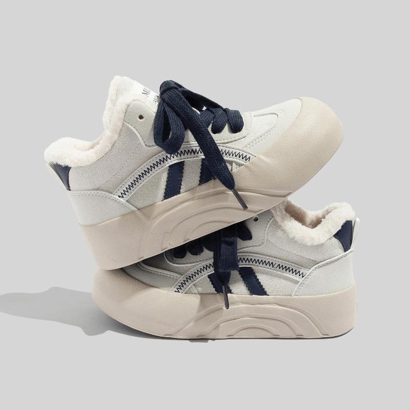 

New Style Big-toe Shoes - Versatile, Retro and Casual Fleece Cotton Shoes 40 бежевий