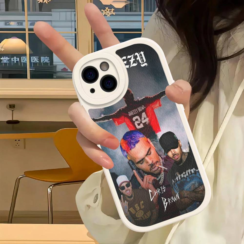 C-Chris B-Braunes Leder Handyhülle Für IPhone 16 15 14 13 12 11 Pro Max Plus Stoßfeste Hülle