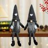 Faceless Knitted Doll with Hanging Legs - Christmas Ornament for Home Decor