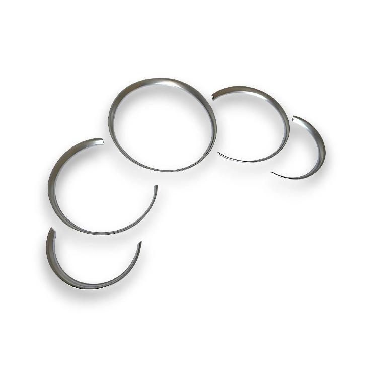 1 Set Matt Chrome Dashboard Dial Gauge Rings Bezel Trim for Porsche 911 996 S Turbo Targa